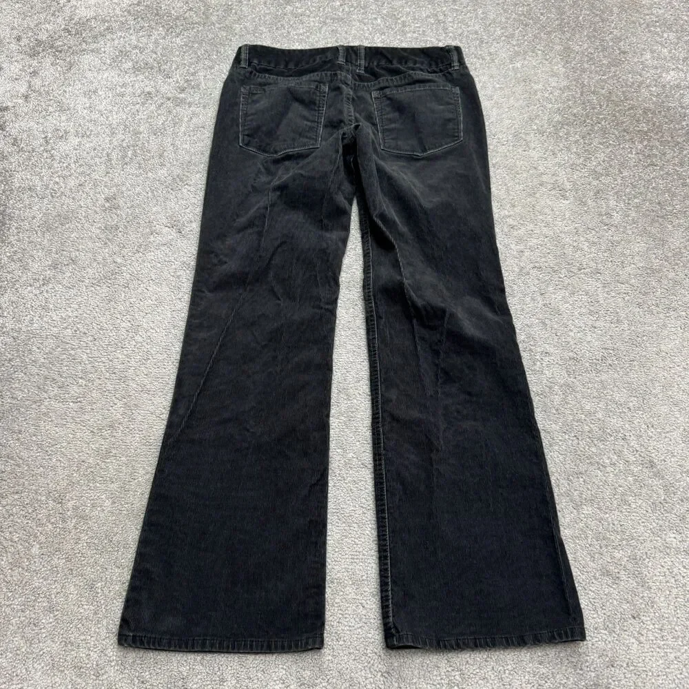 J.Crew Favorite Fit Corduroy Pants Womens 8 Short Charcoal Gray Mid Rise Stretch